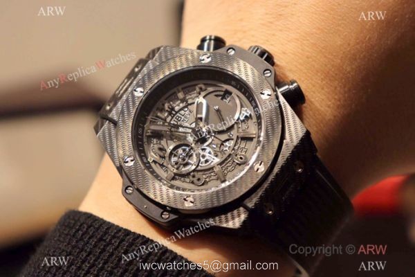 Hublot Big Bang King Chronograph Watch Black Case Rubber Strap