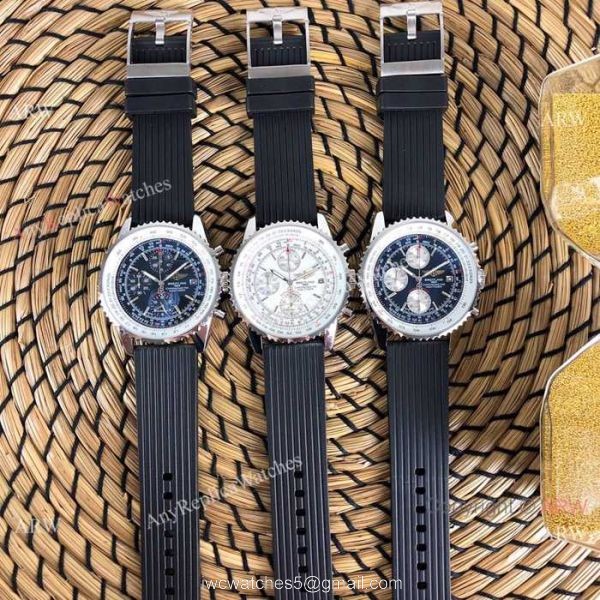 Breitling Navitimer Rubber Strap Edition Speciale Replica Watches White Face