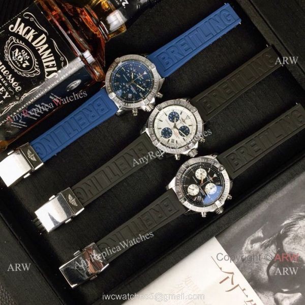 Best Replica Breitling COLT Chronograph Watch Blue Dial Blue Rubber Band