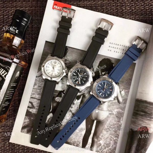 Fake Breitling COLT Automatic Blue Dial Blue Rubber Band Mens Watch