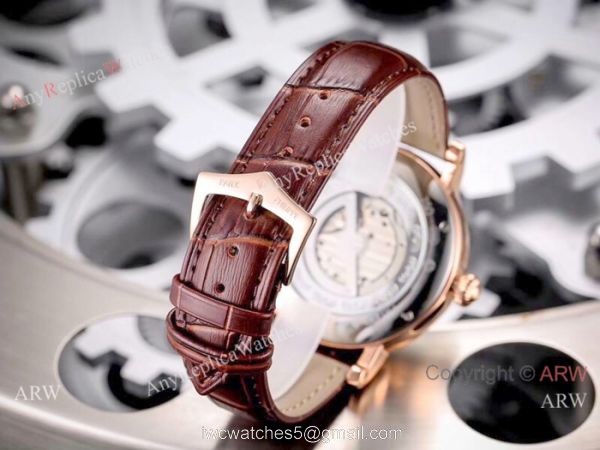 Patek Philippe Calatrava 42mm Copy Watches SS White Moonphase Dial