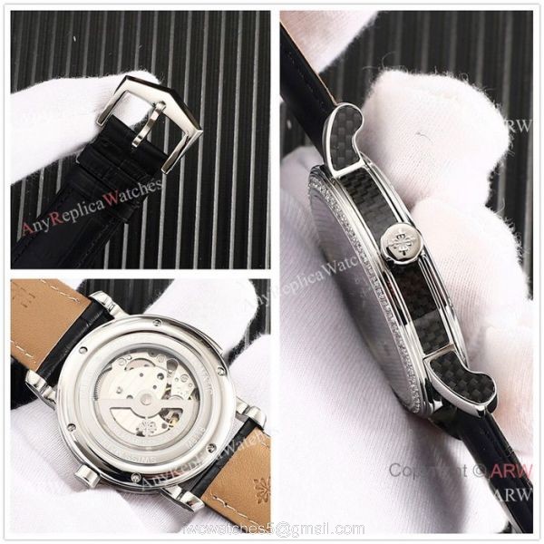 New Style Patek Philippe Calatrava Gray Dial Rose Gold Watches