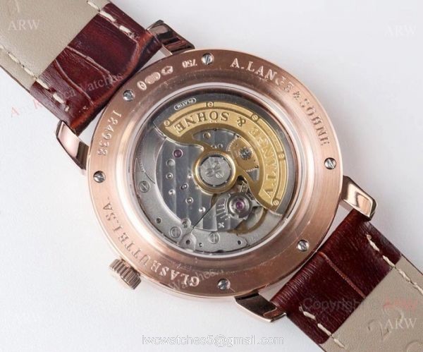 Copy A.Lange Sohne Richard Lang White Roman Dial watch Swiss 9015 Movement
