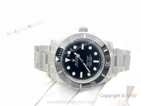 NEW UPGRADED Rolex Submariner NO DATE watch Stainless Steel Black Face