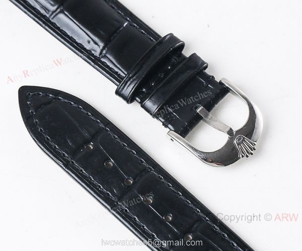 Grade A Replica Rolex Datejust Swiss 8215 Watch SS Black Dial 40mm