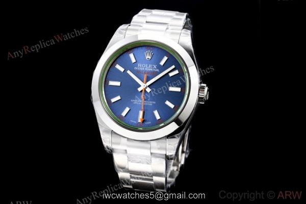EX Factory Eta2836 Swiss Rolex Milgauss Blue Replica Watch 40mm