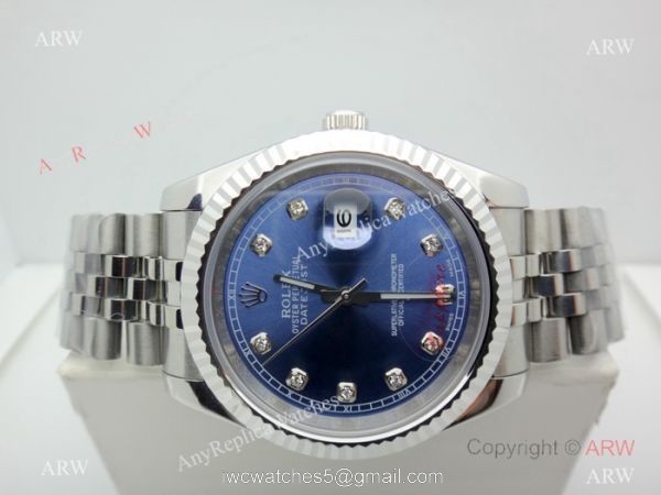 New Copy Oyster Perpetual Rolex Datejust Jubilee Stainless Steel Jubilee Blue Dial 40mm