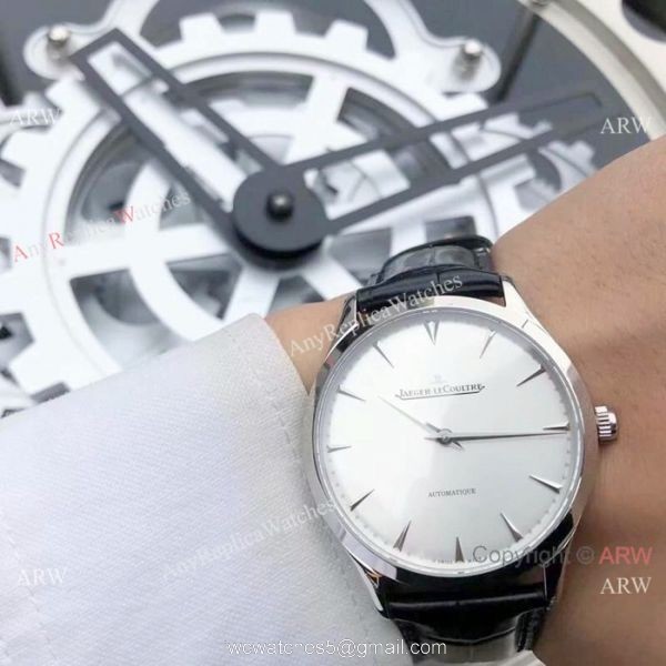New Copy Jaeger-LeCoultre Master Ultra Thin SS Silver Dial Watch