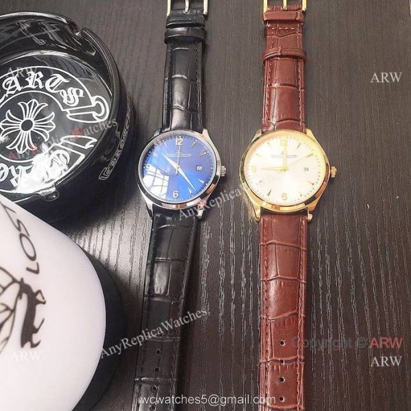 Jaeger leCoultre Master Ultra-Thin Men Watches SS Blue Dial