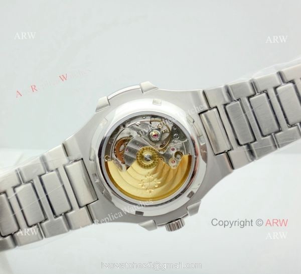 Copy Patek Philippe Nautilus Perpetual Calendar Men Watch Stainless Steel Blue Face
