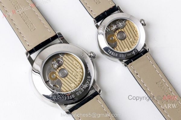 Swiss Replica Blancpain Villeret Ultraplate Lovers watch Diamond Bezel White Dial