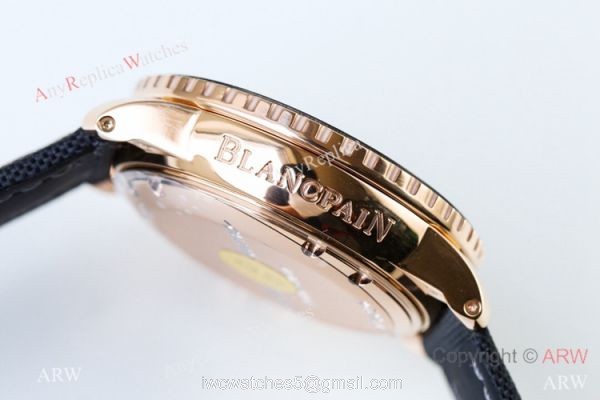 Swiss Grade Blancpain Fifty Fathoms Automatique Rose Gold Watch Best Replica 1:1