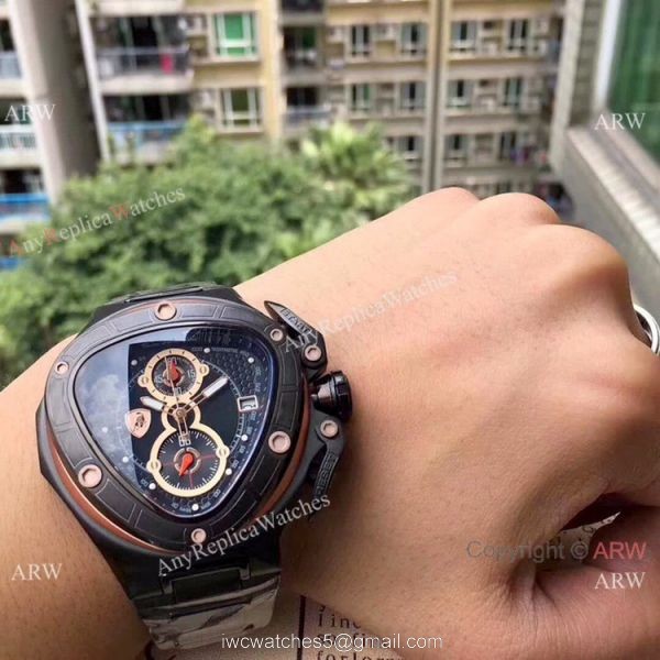 Fake Tonino Lamborghini Spyder 8901 watch Rose Gold White Dial