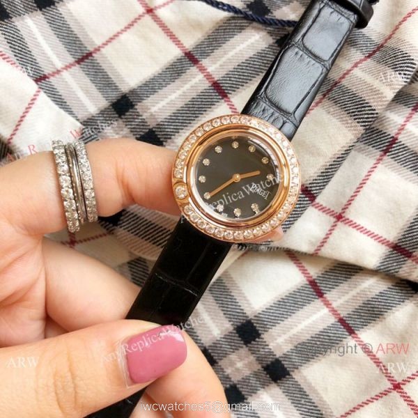 Clone Piaget Rose Gold Green Face Ladies Watches Quartz