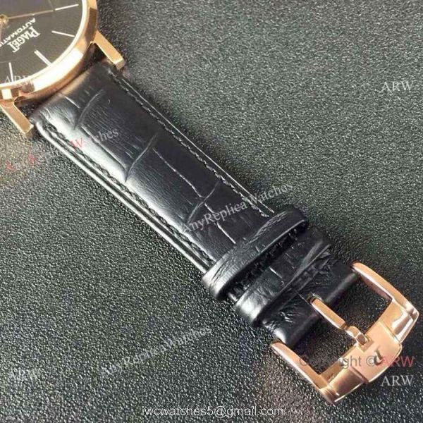 1 1 Swiss Replica Piaget Altiplano 9015 Rose Gold Black Dial Watch