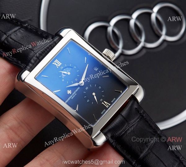 Clone Vacheron Constantin Moonphase Watch Rose Gold Brown Leather Strap