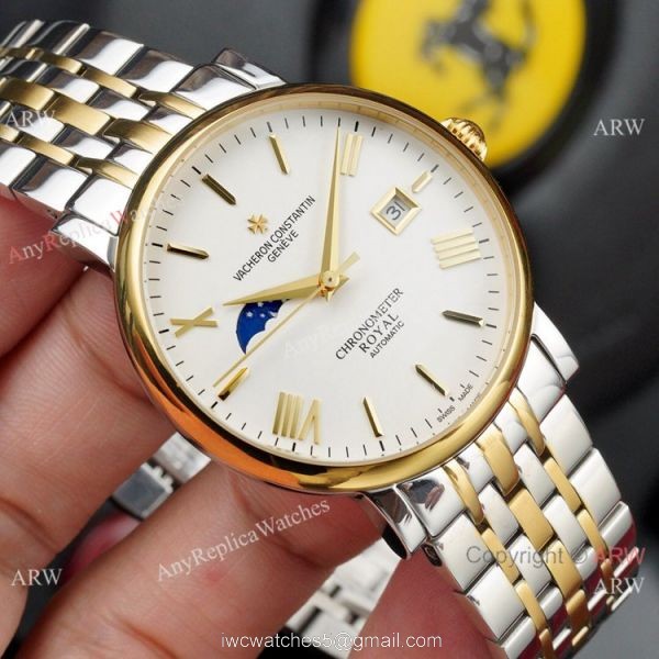 Vacheron Constantin Moonphase watch 40mm Stainless Steel Black Dial
