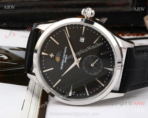 AAA Quality Copy Vacheron Constantin Moonphase Watch SS White Dial