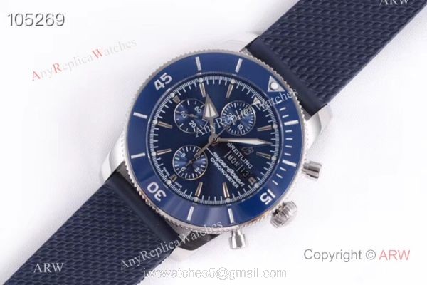 GB factory Breitling SuperOcean Heritage II day-date Replica Watch Blue Dial