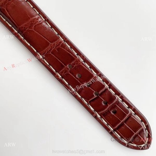 Swiss Grade Copy Breitling Premier 40mm Watch Gray Rhodium Face Leather Strap