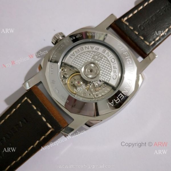Best Copy Radiomir Panerai SS Brown Leather Strap Watch PAM 619