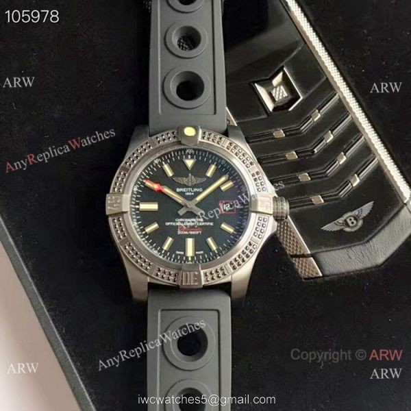 GB Replica Breitling Avenger blackbird Swiss 2824 Watch Black Rubber Strap