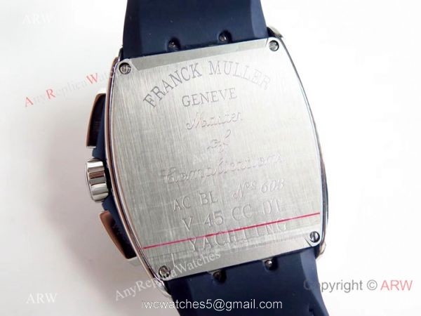Super Clone Franck Muller Vanguard Yachting 7750 Blue Dial Watch 2019 Replica