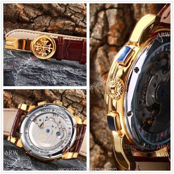 Fake Patek Philippe Geneve Grand Complications Watch Black White Dial