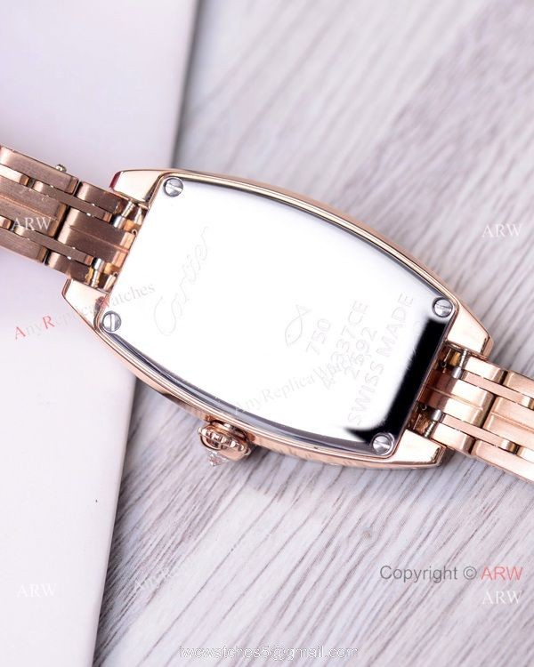 New Copy Cartier Mini Tonneau Stainless Steel White Dial 25mm Watches