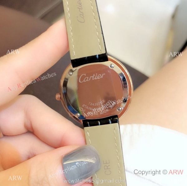 Perfect Replica Cartier Rose Gold White MOP Dial Watches For Sale