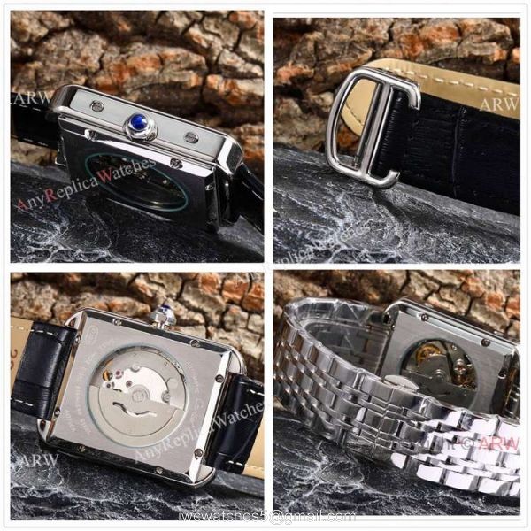 Replica Cartier Tank Solo Stainless Steel Black Roman Dial Watch Automatic