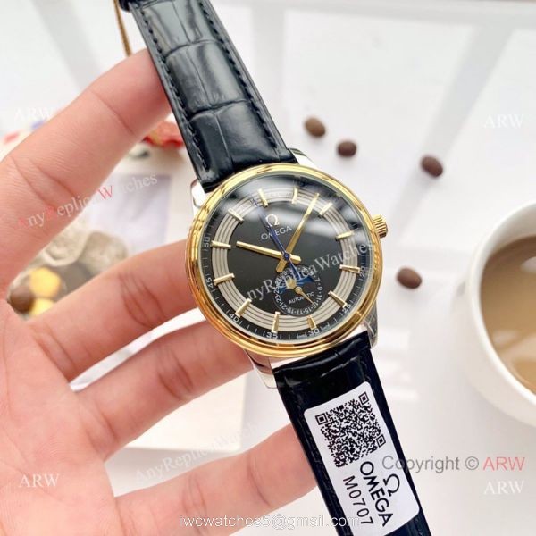 New Omega De Ville Fake Hour Vision Moonphase Watch 40mm