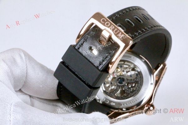 Corum Bubble Squelette &8216;Tattoo Rose Gold Watch Replica Corum Watches