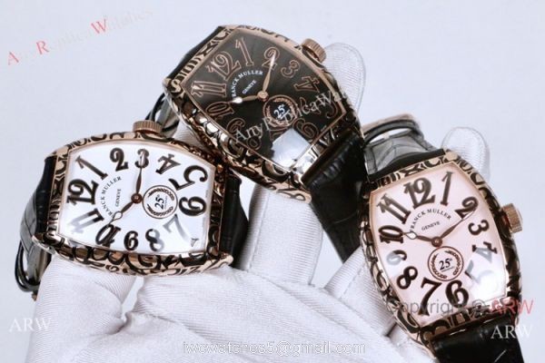 Copy Franck Muller Cintree Curvex 25th Anniversary Special Edition Watch Rose Gold