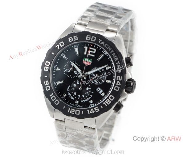 Swiss Grade Tag Heuer Formula 1 QUARTZ Watch Stainless Steel Black Bezel