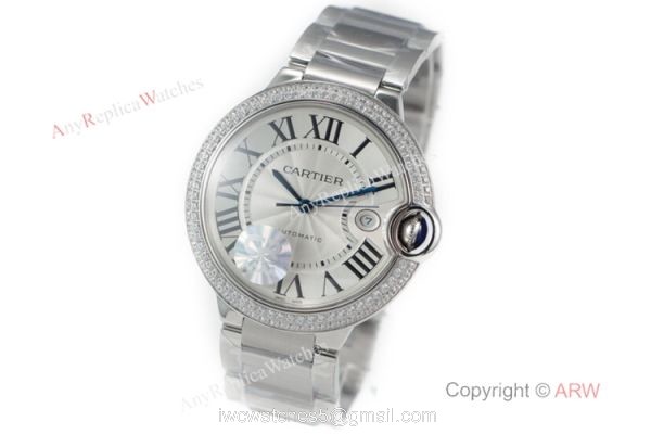 (CR) Swiss Grade Ballon Bleu de Cartier Watch Copy Stainless Steel 42mm