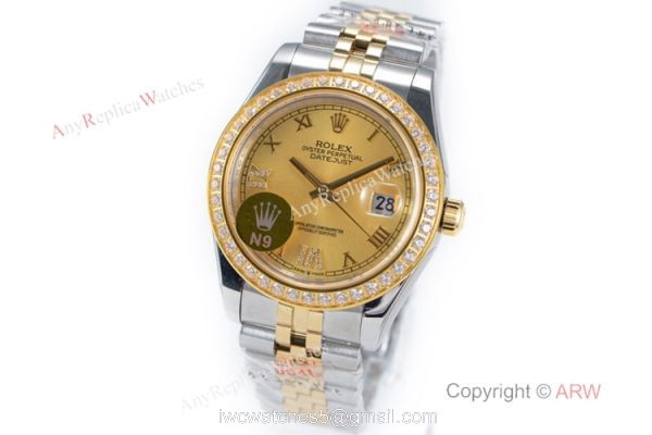 Rolex Oyster Perpetual Datejust II Watch Two Tone Gold Dial