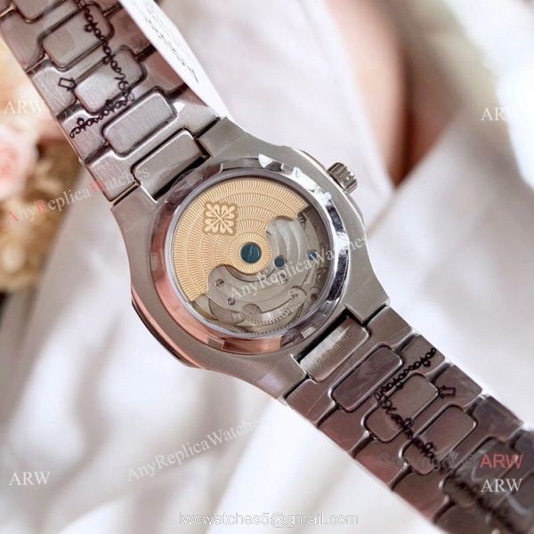 New Copy Patek Philippe Nautilus Womens 34mm Watch with Blue Tourbillon Dial
