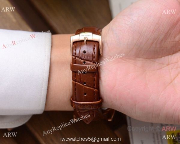 Buy Replica Omega Grand Complications Watches SS Brown Leather Strap