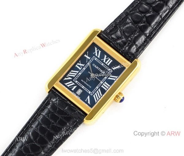 (ER) Cartier Tank Solo W5200027 Automatic Black Roman Dial Watches Super Clone