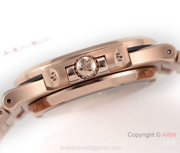 (OE) Swiss Replica Patek Philippe 5713 G Nautilus Watch Rose Gold White Face