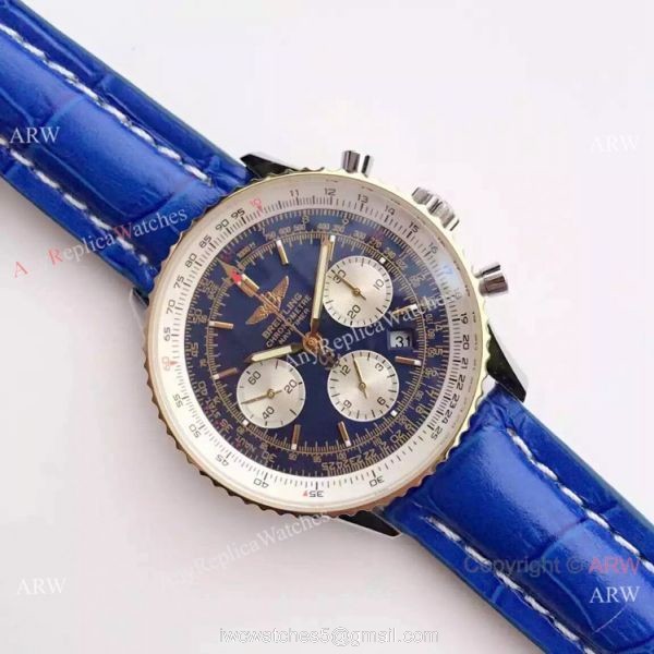 JF Factory Breitling Navitimer 01 Men Watch Blue Dial Two Tone
