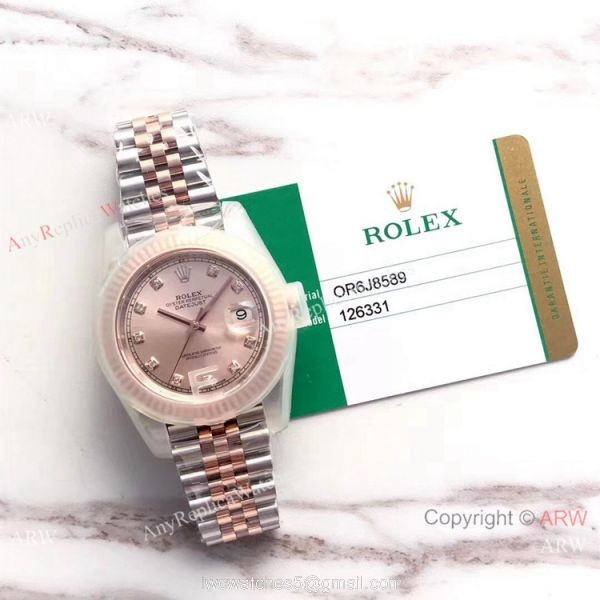 (EW) Swiss Copy Rolex Datejust II 41 2-Tone Rose Gold Jubilee Watch 126331
