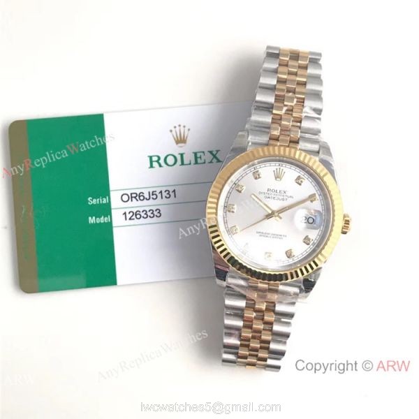 (EW) Swiss Rolex Datejust II 3235 2 Tone Silver Dial Watch Rolex Grade 1 Wrist