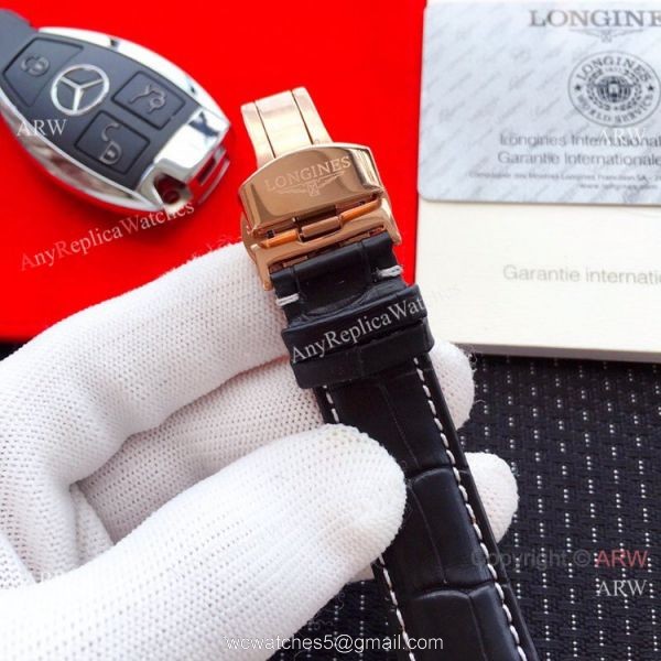 2019 Replica Longines Master Moon phase 40mm Watch Brown Leather Strap