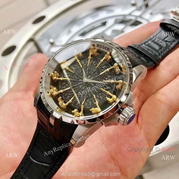 New Copy Roger Dubuis Excalibur RDDBEX0495 SS Gray Dial Watch