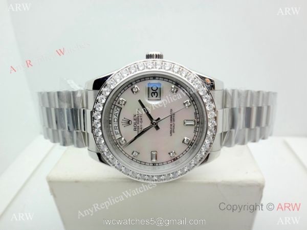 Rolex Day Date II Diamond Bezel 41mm Rolex President Replica Watch