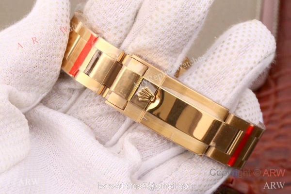 1:1 Best Copy Rolex Daytona Yellow Gold Diamond Marker 4130 JH Factory Watch