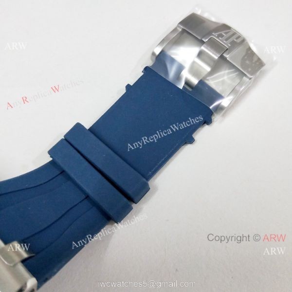 Fake Audemars Piguet Royal Oak Offshore Blue Rubber Strap Watch 44mm
