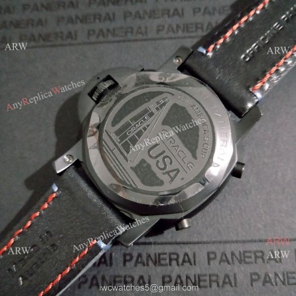 Copy Panerai PAM725 Luminor Amercias Cup Flyback Watch Blacksteel